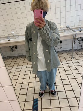 「STUDIO SEVEN（スタジオ セブン）のアイテム（ジャケット/アウター）」を使った、Yuto_kgインスタフォローお願い！さん（メンズ・160cm）の春コーディネート
