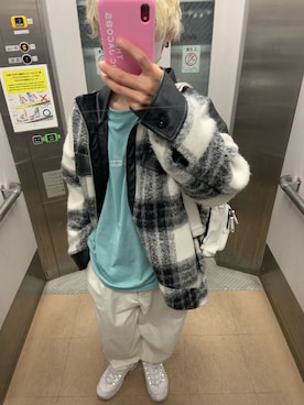 「ANDGEEBEE（アンジービー）のアイテム」を使った、Yuto_kgインスタフォローお願い！さん（メンズ・160cm）の春コーディネート