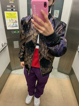 「FILA（フィラ）のアイテム（スウェット）」を使った、Yuto_kgインスタフォローお願い！さん（メンズ・160cm）の春コーディネート