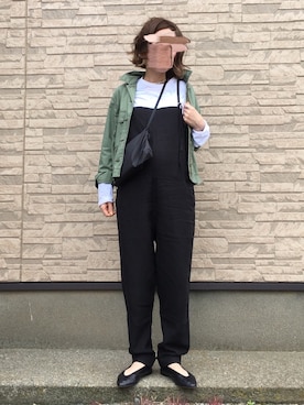 「RED CHOP WORKS（レッドチョップワークス）のアイテム（オールインワン・サロペット）」を使った、aSaMiさん（レディース・156cm）の春コーディネート