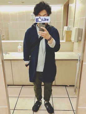 「improves（インプローブス）のアイテム（カーゴパンツ）」を使った、NEZiさん（メンズ・167cm）の春コーディネート