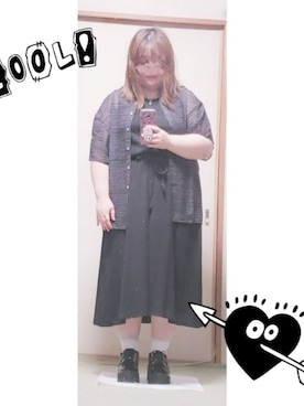 「オシャレウォーカー」｜「アイテム（その他）」を使った、ぽてちゃん🍟さん（レディース・155cm）の夏コーディネート