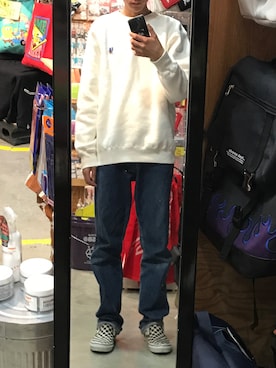 「リーバイス501」｜「アイテム（スリッポン）」を使った、よしこさん（メンズ・170cm）の春コーディネート