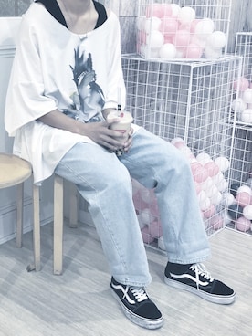 「アイテム（Tシャツ/カットソー）」を使った、おゆさん（メンズ・170cm・10代）の春コーディネート