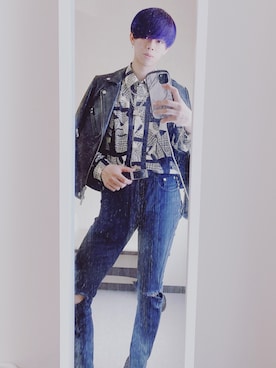 「Saint Laurent（サンローラン）のアイテム（トップス）」を使った、Shunsuke.Aさん（メンズ・172cm）の夏コーディネート