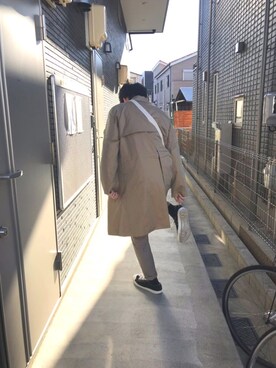 「URBAN RESEARCH（アーバンリサーチ）のアイテム（トレンチコート）」を使った、ととろさん（メンズ・174cm）の春コーディネート