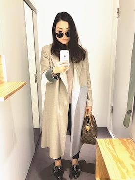 「LouisVuitton」｜「アイテム（その他アウター）」を使った、Mi☺︎さん（レディース・154cm）の春コーディネート