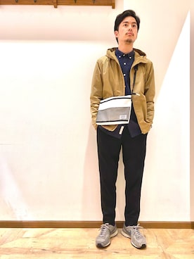 「GLOBAL WORK（グローバルワーク）のアイテム（ナイロンジャケット）」を使った、アーリー666さん（メンズ・173cm）の冬コーディネート