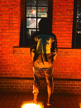 「adidas Originals（アディダスオリジナルス）のアイテム（ジャケット/アウター、ブラック系）」を使った、souya3109さん（メンズ・179cm）の秋コーディネート