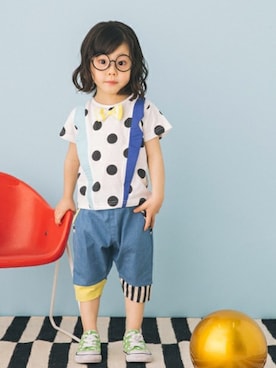 「アイテム（デニムパンツ）」を使った、KAZUさん（キッズ・94cm）の春コーディネート