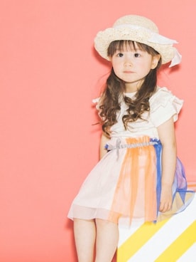 「チュチュ」｜KAZUさん（キッズ・89cm）の春コーディネート