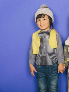 「アイテム（カーディガン/ボレロ）」を使った、KAZUさん（キッズ・89cm）の秋コーディネート