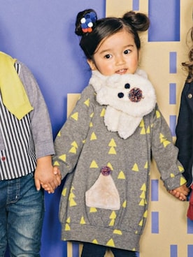 「アイテム（ワンピース）」を使った、KAZUさん（キッズ・87cm）の冬コーディネート