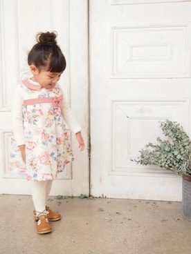 「sense of wonder（センスオブワンダー）のストレッチケーブル　ハイネックTシャツ（Tシャツ/カットソー）」を使った、KAZUさん（キッズ・90cm）の冬コーディネート