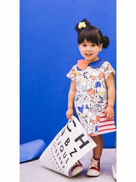 「アイテム（ワンピース/ドレス）」を使った、KAZUさん（キッズ・87cm）の夏コーディネート