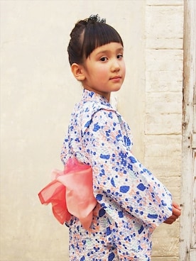 「アイテム（浴衣）」を使った、KAZUさん（キッズ・110cm）の夏コーディネート