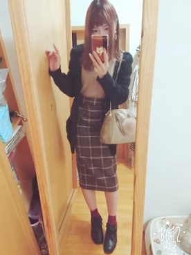 「NET（ネット）のアイテム（その他アウター）」を使った、春春♪はるさん（レディース・163cm）の秋コーディネート