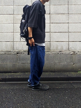 「hatra（ハトラ）のアイテム（パンツ）」を使った、ロキくんさん（メンズ・168cm）の秋コーディネート