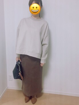 「スエット」｜「アイテム（パンプス）」を使った、かわうそさん（レディース・160cm）の秋コーディネート