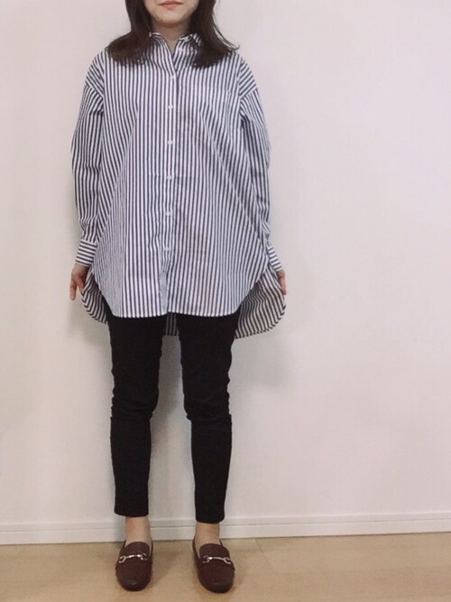 かわうそ ユニクロのシャツ ブラウスを使ったコーディネート Wear