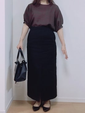 「スリット」｜かわうそさん（レディース・160cm）の夏コーディネート