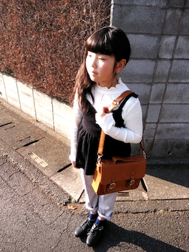 「おんなのこコーデ」｜「アイテム（ローファー）」を使った、ティゲちゃまさん（キッズ・125cm）の冬コーディネート