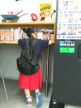 「Moujonjon（ムージョンジョン）のアイテム（スカート）」を使った、ティゲちゃまさん（キッズ・125cm）の夏コーディネート
