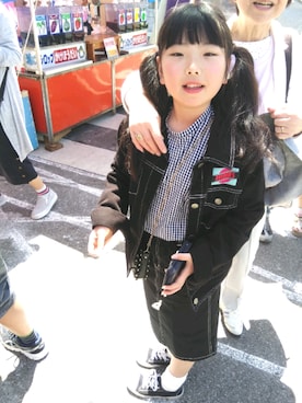 「お祭り」｜「アイテム（ジャケット/アウター）」を使った、ティゲちゃまさん（キッズ・134cm）の春コーディネート