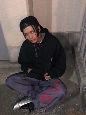 「LONELY/論理（ロンリー）のアイテム（パンツ）」を使った、かんせいさん（メンズ・168cm）の冬コーディネート