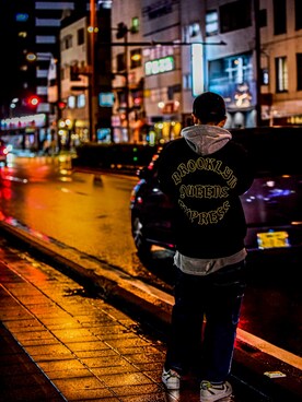 「niko and...（ニコアンド）のペインターデニムパンツ（デニムパンツ）」を使った、iteさん（メンズ・178cm）の春コーディネート