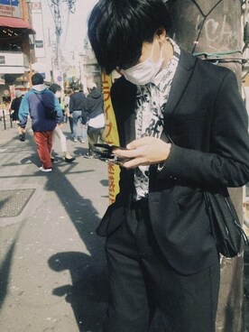 「s'yte（サイト）のアイテム（バッグ）」を使った、hibiki20031020さん（メンズ・173cm）の秋コーディネート