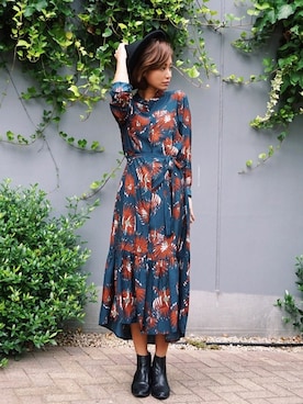 「My shawty（ﾏｲｼｬｳﾃｨｰ）のアイテム（シャツワンピース）」を使った、Myshawty officialさん（レディース・159cm）の秋コーディネート