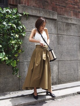 「My shawty（ﾏｲｼｬｳﾃｨｰ）のアイテム（スカート）」を使った、Myshawty officialさん（レディース・160cm）の春コーディネート