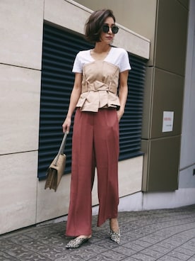 「My shawty（ﾏｲｼｬｳﾃｨｰ）のアイテム（パンツ）」を使った、Myshawty officialさん（レディース・160cm）の春コーディネート