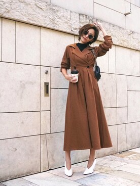 「My shawty（ﾏｲｼｬｳﾃｨｰ）のアイテム（ワンピース）」を使った、Myshawty officialさん（レディース・160cm）の秋コーディネート