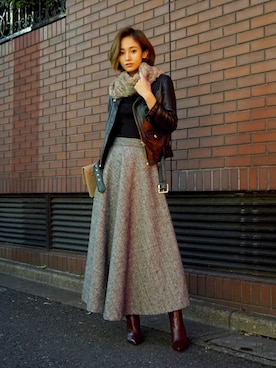 「My shawty（ﾏｲｼｬｳﾃｨｰ）のアイテム（スカート）」を使った、Myshawty officialさん（レディース・160cm）の秋コーディネート