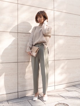 「My shawty（ﾏｲｼｬｳﾃｨｰ）のアイテム（パンツ）」を使った、Myshawty officialさん（レディース・160cm）の冬コーディネート