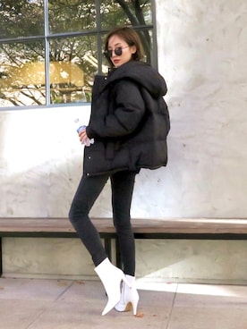 「My shawty（ﾏｲｼｬｳﾃｨｰ）のアイテム（ジャケット/アウター）」を使った、Myshawty officialさん（レディース・160cm）の秋コーディネート