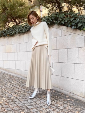 「My shawty（ﾏｲｼｬｳﾃｨｰ）のアイテム（スカート）」を使った、Myshawty officialさん（レディース・160cm）の冬コーディネート