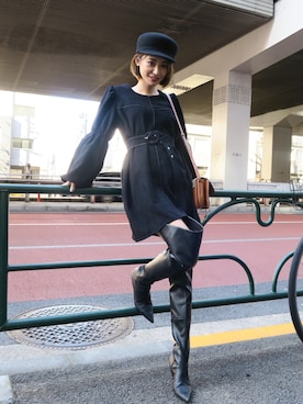 「My shawty（ﾏｲｼｬｳﾃｨｰ）のアイテム（ワンピース）」を使った、Myshawty officialさん（レディース・160cm）の冬コーディネート