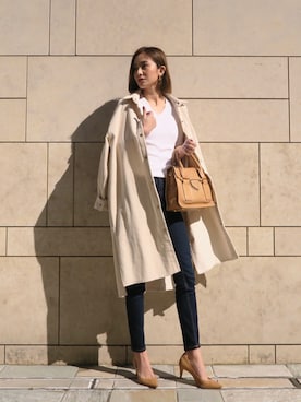 「My shawty（ﾏｲｼｬｳﾃｨｰ）のアイテム（その他アウター）」を使った、Myshawty officialさん（レディース・160cm）の春コーディネート