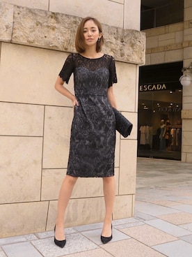 「アイテム（ドレス、グレー系）」を使った、Myshawty officialさん（レディース・160cm）の春コーディネート