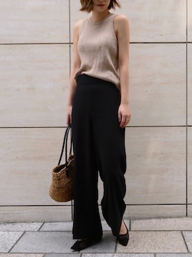 「My shawty（ﾏｲｼｬｳﾃｨｰ）のアイテム（かごバッグ）」を使った、Myshawty officialさん（レディース・160cm）の夏コーディネート