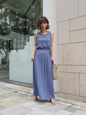 「My shawty（ﾏｲｼｬｳﾃｨｰ）のアイテム（かごバッグ）」を使った、Myshawty officialさん（レディース・160cm）の夏コーディネート