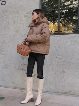 「My shawty（ﾏｲｼｬｳﾃｨｰ）のアイテム（ジャケット/アウター）」を使った、Myshawty officialさん（レディース・160cm）の秋コーディネート