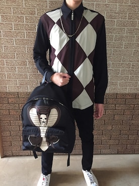 「GIVENCHY」｜「アイテム（ナイロンジャケット）」を使った、いもっこさん（メンズ・174cm）の秋コーディネート