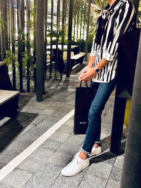 「GIVENCHY（ジバンシイ）のアイテム（スニーカー）」を使った、いもっこさん（メンズ・175cm）の夏コーディネート