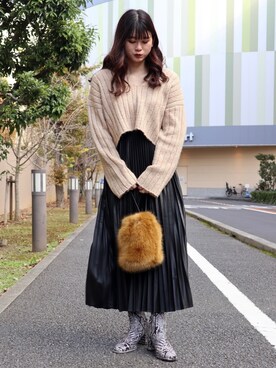 koharuさん（レディース・157cm）の冬コーディネート