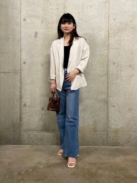 「SENSE OF PLACE by URBAN RESEAR」｜「アイテム（その他アウター）」を使った、koharuさん（レディース・157cm）の春コーディネート