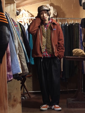 「PENFIELD USA（ペンフィールドユーエスエー）のアイテム（ジャケット/アウター）」を使った、ビックボさん（メンズ・168cm）の冬コーディネート